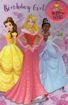 Picture of BIRTHDAY GIRL BIRTHDAY CARD WITH A BADGE - DISNEY PRINCESSES